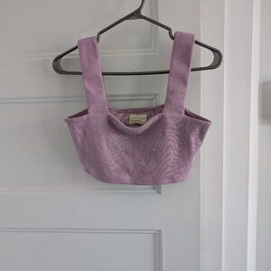Womance/Lavender Knit Crop Top Sz S